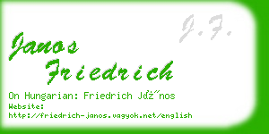 janos friedrich business card